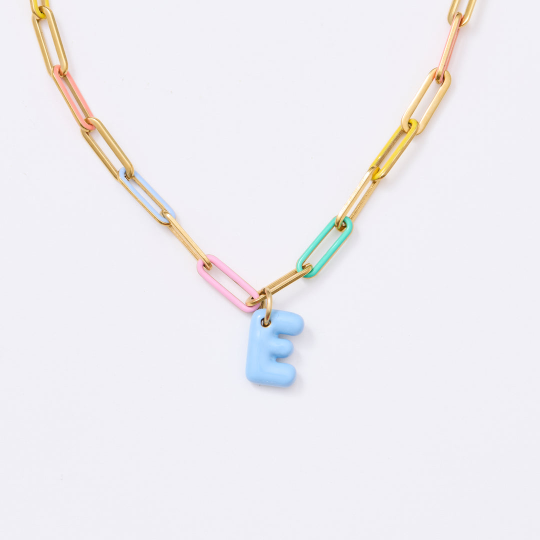 Paper Chain Necklace - Multi Gold
