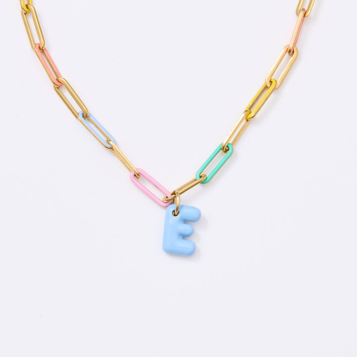 Paper Chain Necklace - Multi Gold