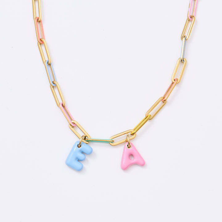 Paper Chain Necklace - Multi Gold
