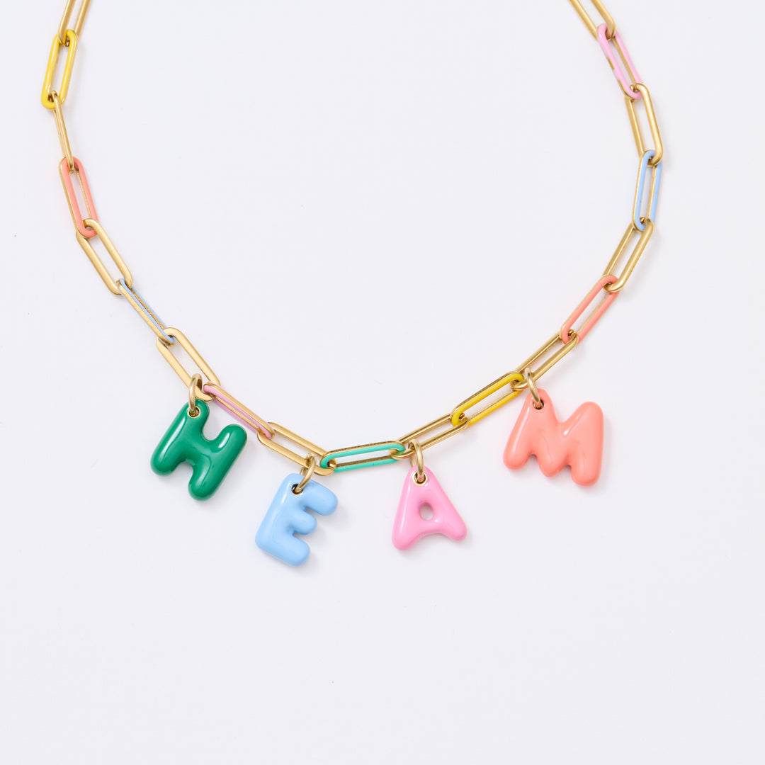 Paper Chain Necklace - Multi Gold