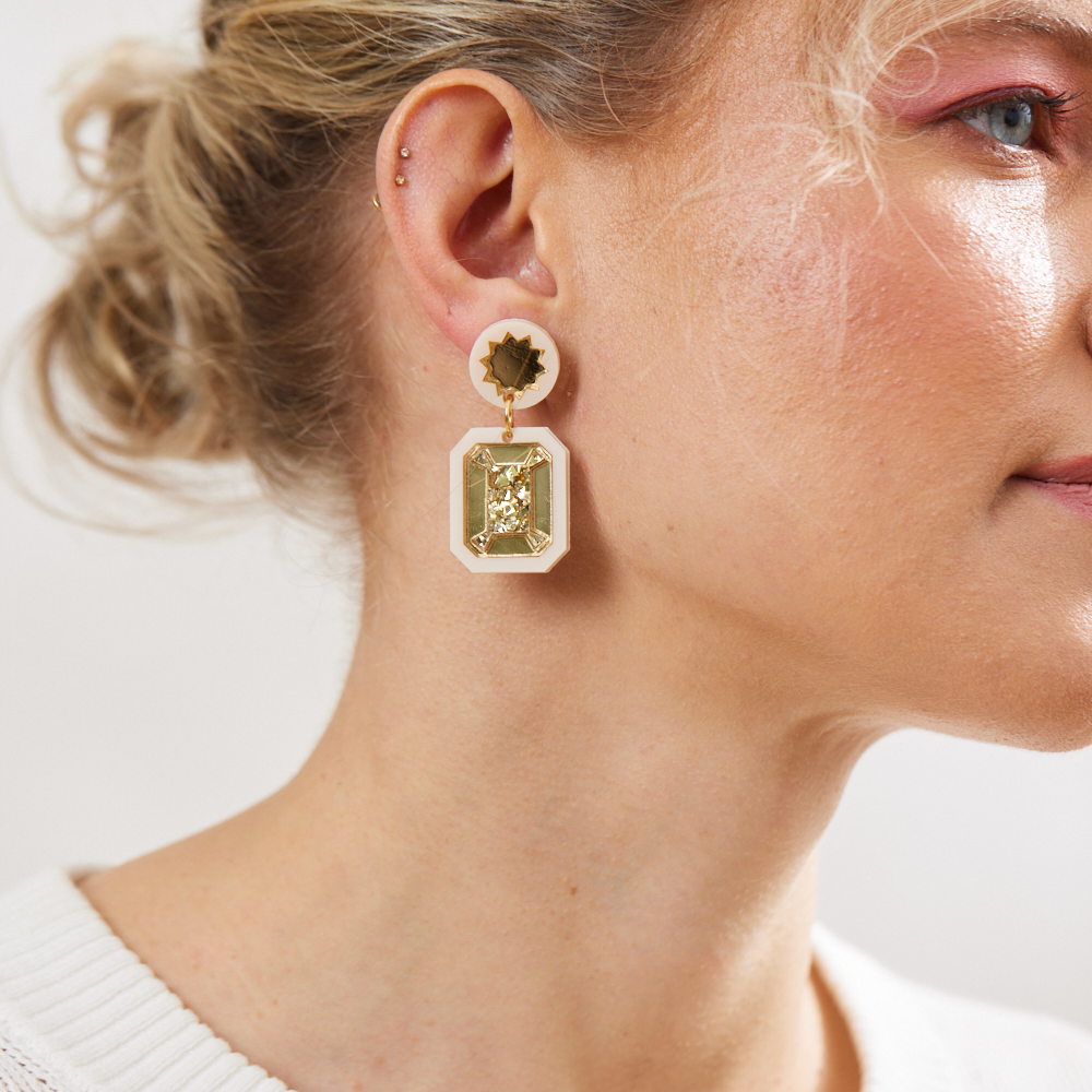 Brilliant Drop Earrings - Gold