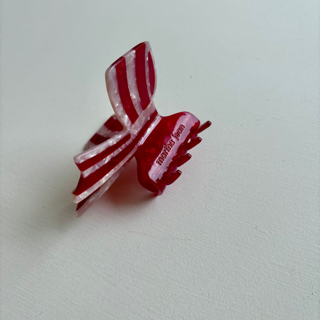 Bow Hair Clip - Red