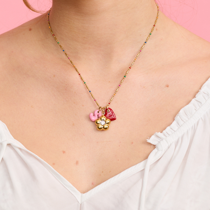 Rainbow Silver Necklace - Short 40cm