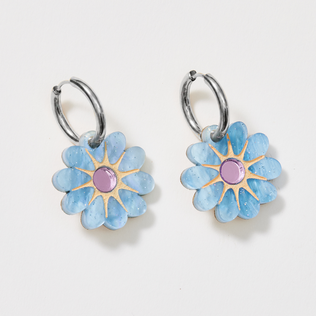 Hattie Earrings - Blue / Lilac