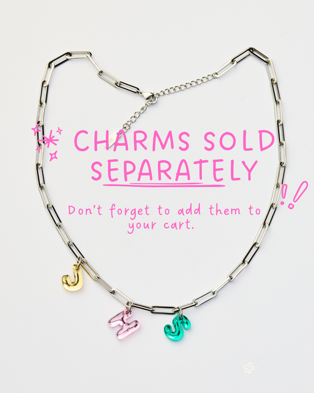 Paper Chain Necklace - Multi Silver