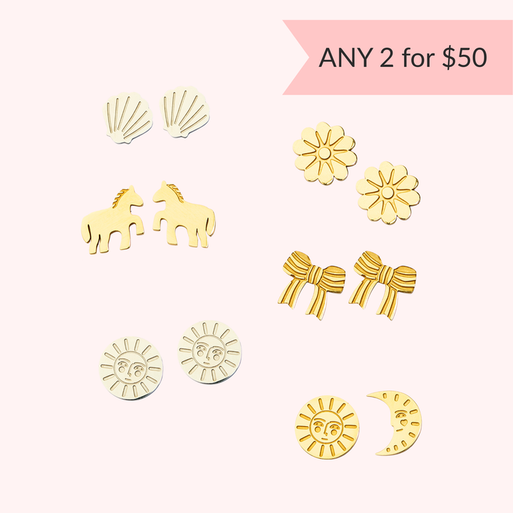 Studs 2 for $50