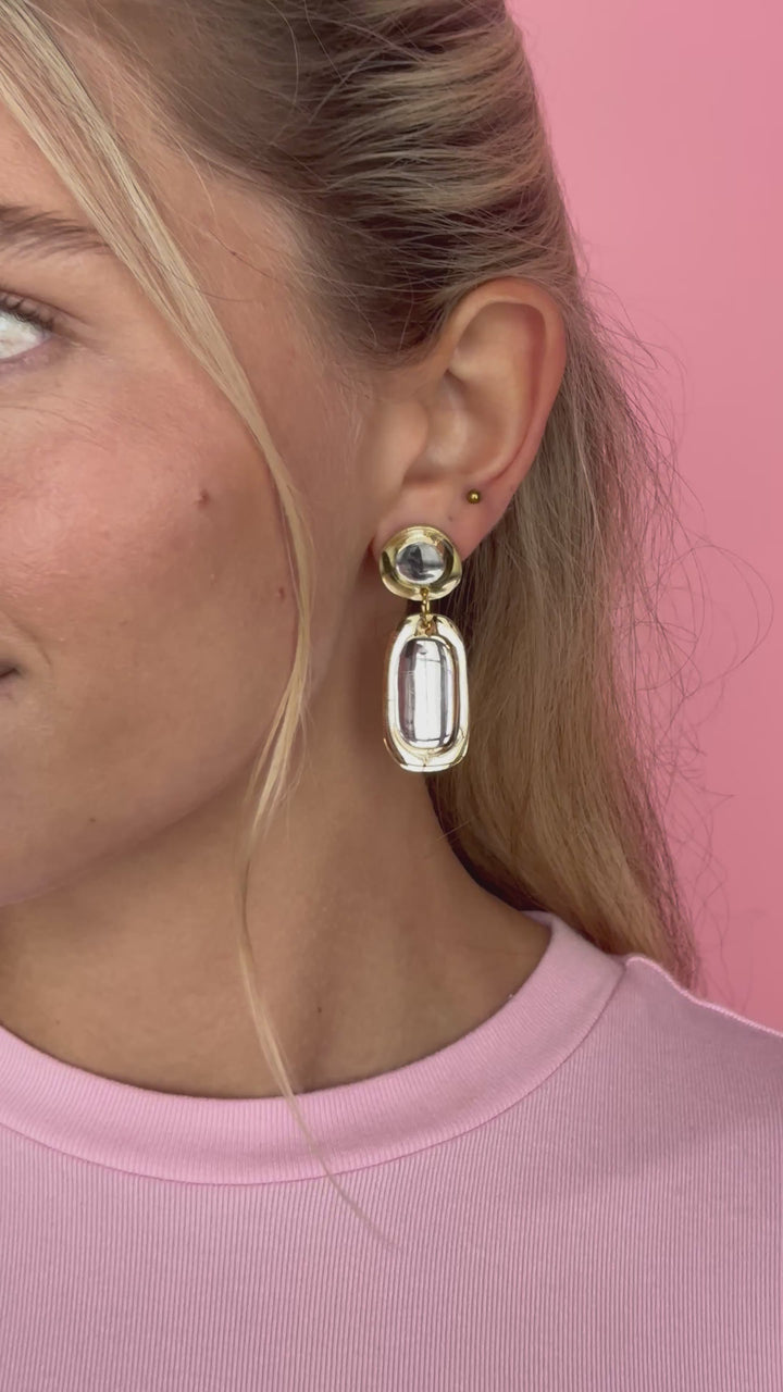 Jelly Drop Earrings - Gold / Silver