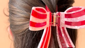 Bow Hair Clip - Red