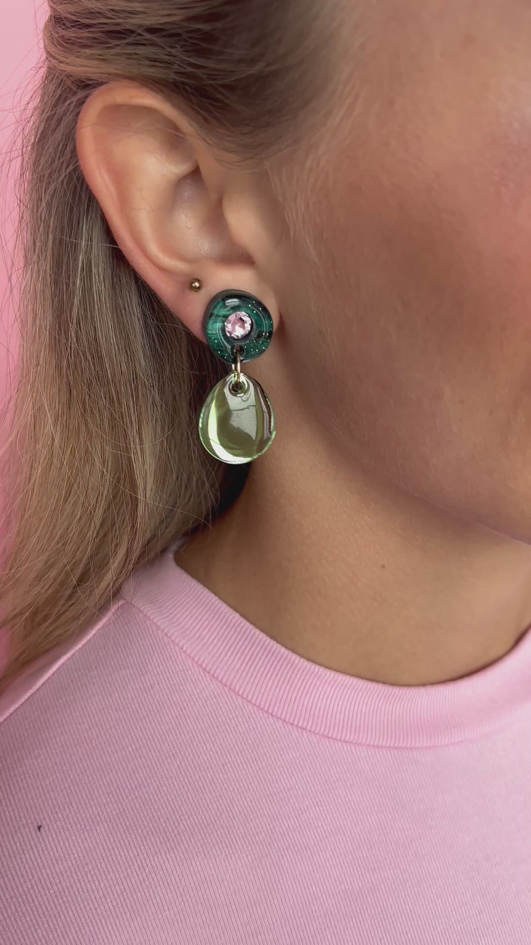 Jam Gem Earrings - Green