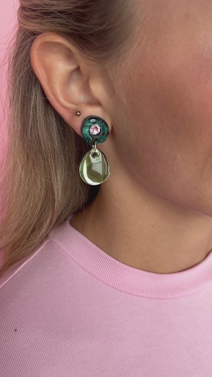 Jam Gem Earrings - Green