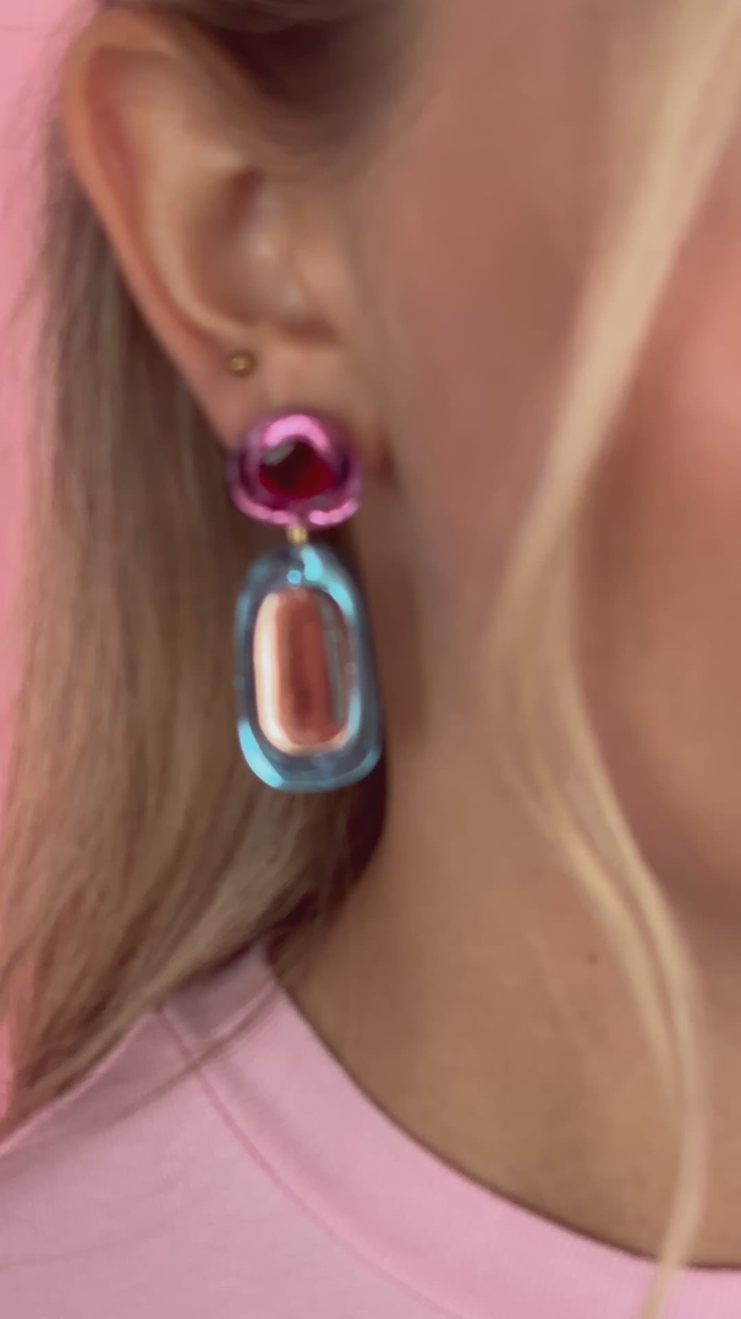 Jelly Drop Earrings - Rainbow