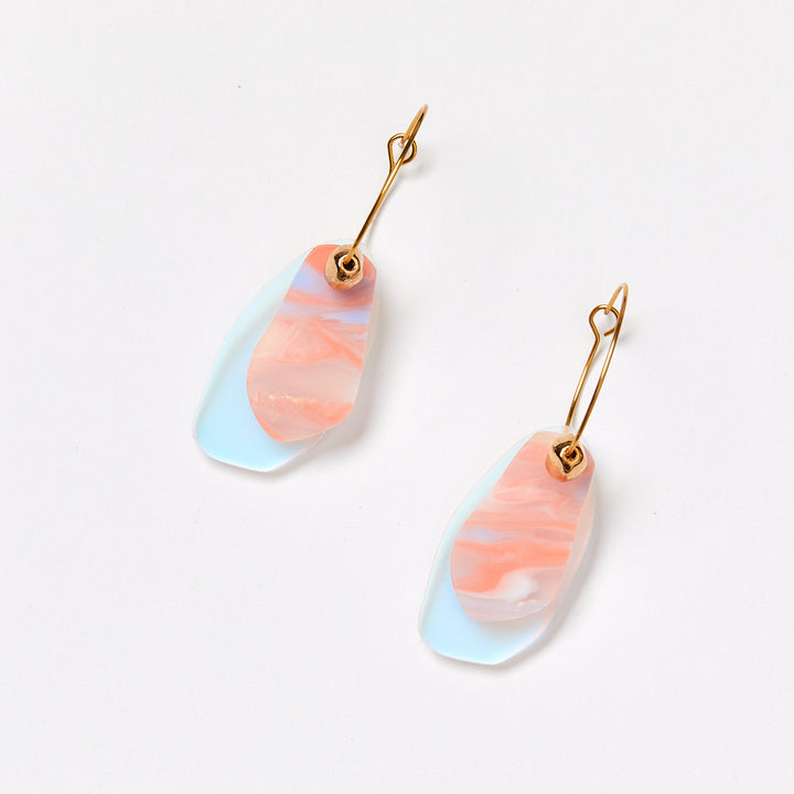 Pebble Earrings - Sunset Pink
