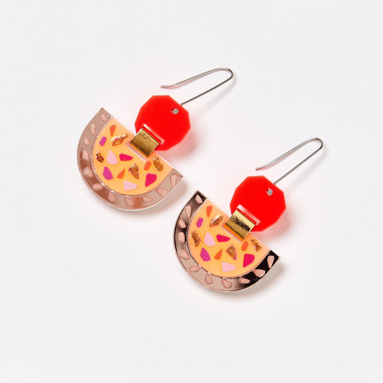 Neon on sale orange earrings