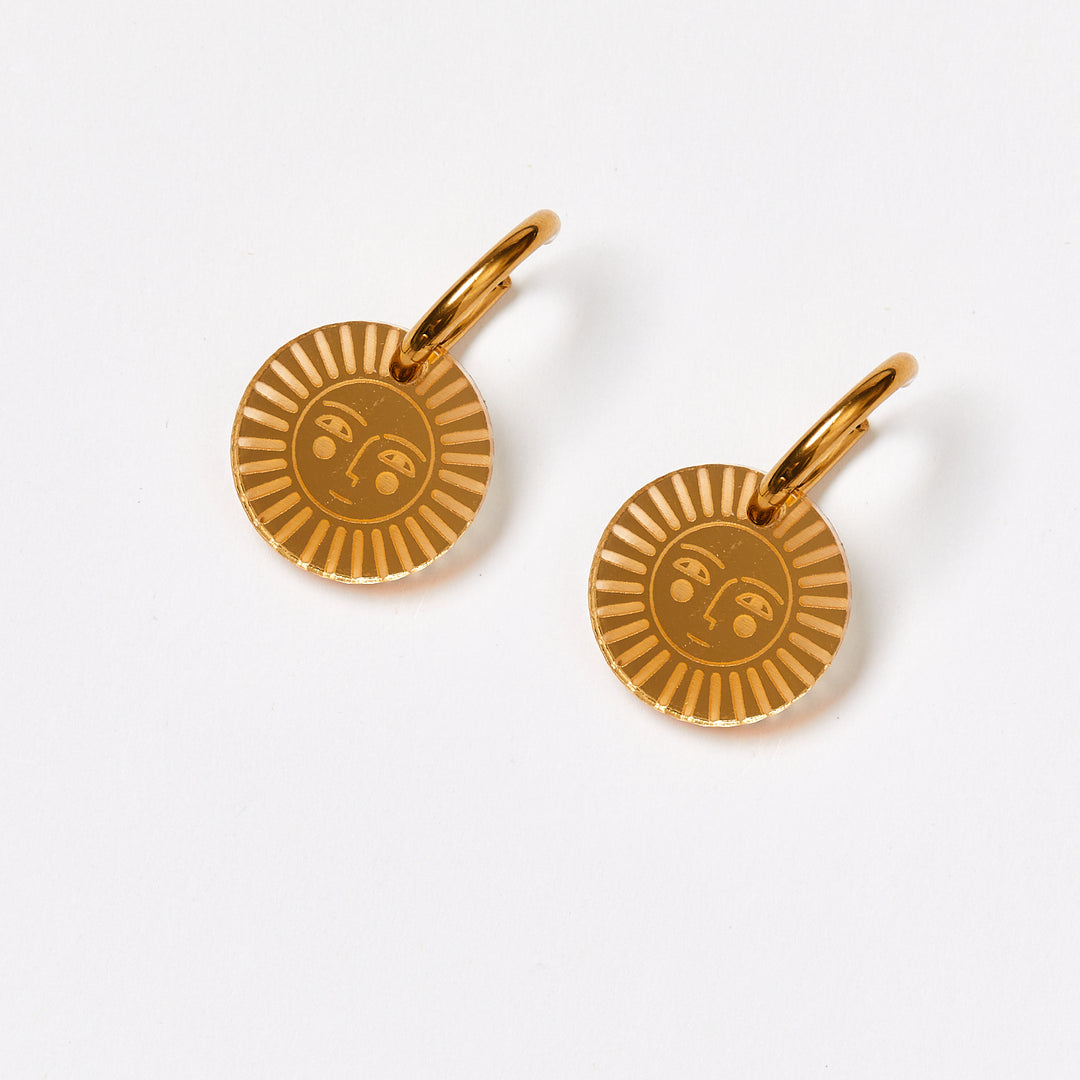 Mini Venus Earrings - Gold Mirror